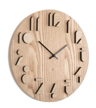 Wooden Shadow Numbers Wall Clock – Jazz It Up Interiors