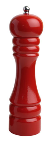 21.5Cm Traditional Gloss Red Hevea Specialist Salt Mill