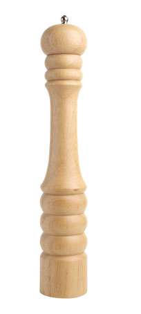 Large 40.5Cm Traditional Natural Hevea Pepper Mill