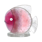 Exquisite Pink Fused Glass Fish Ornament