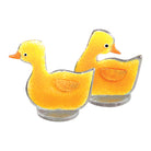 Ducklings Hand Crafted Glass Ornament - Set Of 2