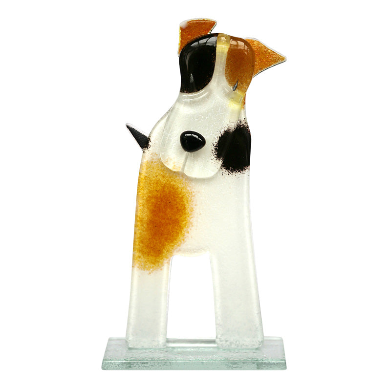 Cute Terrier Hand Crafted Glass Dog