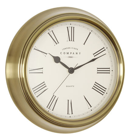 Traditional Pewter Finish Wall Clock