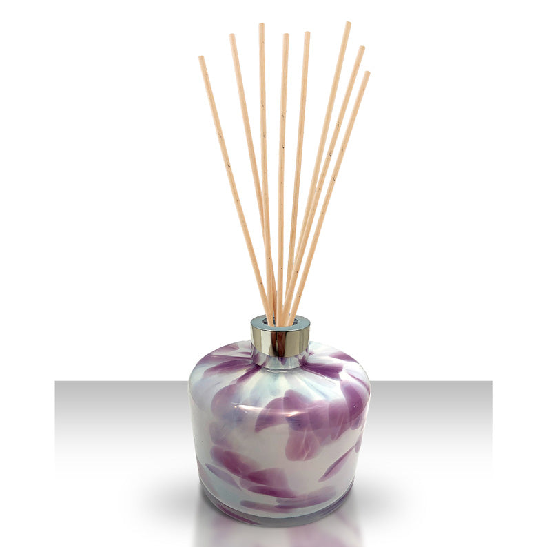 Delicate Pink And White Hand Blown Glass Diffuser