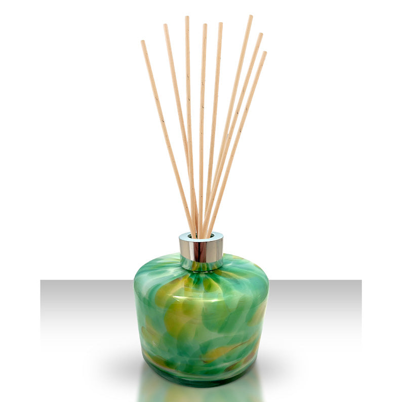 Green And Yellow Hand Crafted Glass Diffuser