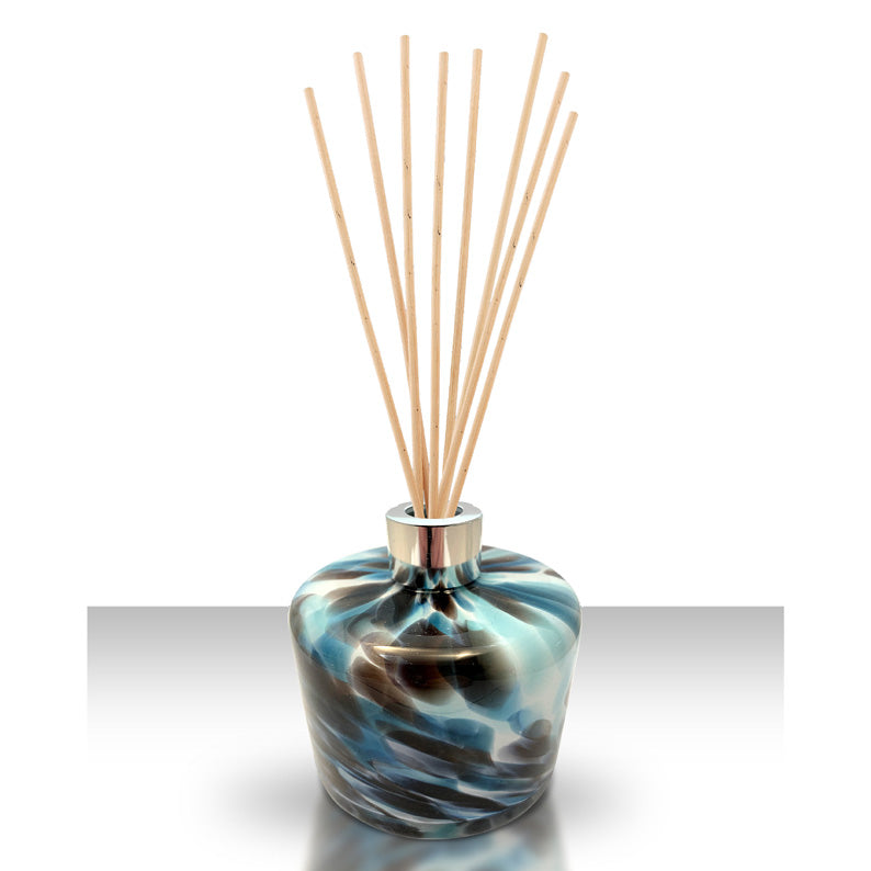 Dramatic Blue, Black And White Glass Diffuser