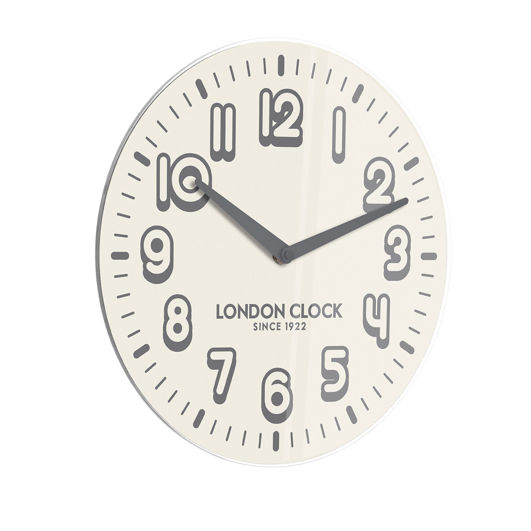Cream Dial With Retro Numbers Wall Clock