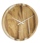 Natural Wood Round Wall Clock