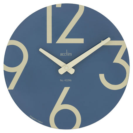 Sale - High Gloss Lacquer Blue Wall Clock