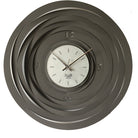 Circles Within Circles Grey Metal Wall Clock