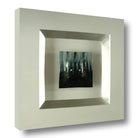 Mysterious Dark Forest Fused Glass Wall Décor In A Solid Wood Frame