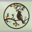 Bird And Colourful Autumn Leaves Wall Art