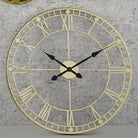 Antique Style Gold Metal Wall Clock