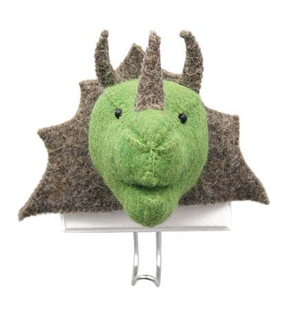 Plush dinosaur head wall mount on sale