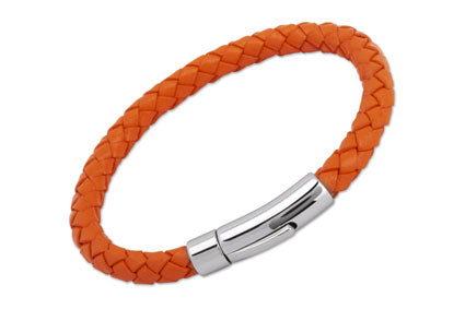Jazz Orange Leather Bracelet