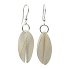 Satin Silver Double Drops Earrings