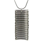 Funky Concaved Ribbed Silver Pendant
