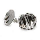 Funky Domed Ribbed Silver Studs