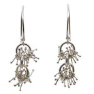 Contemporary Double Bud Drop Earrings