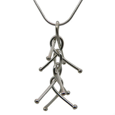 Contemporary Funky Links Drop Pendant