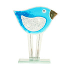 Smaller Blue Bird Fused Glass Table Art