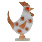 Cute Cockerel Fused Glass Ornament