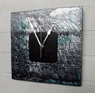Silver and Blue Moonlight Square Slate Clock