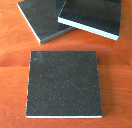 Natural Solid Black Granite Coaster - Set Of 4