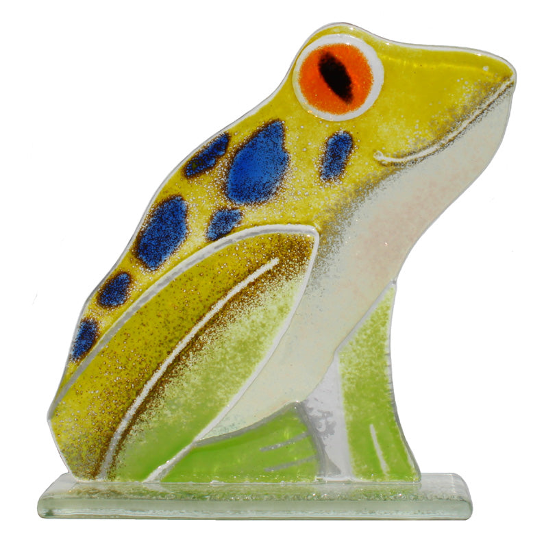 Spotted Frog Handcrafted Glass Ornament