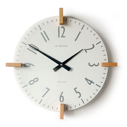 Peg Wall Clock In White