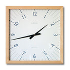 The Square Wall Clock In Ash With White