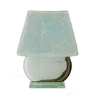 Pale Blue Lacy Lamp In Fused Glass