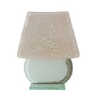Peach Lacy Lamp In Fused Glass