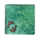 Sea Green Glass Dolphin Coasters