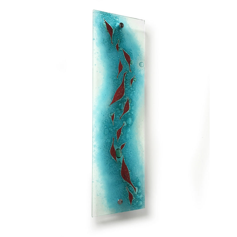 Floating Leaves Glass Wall Panel