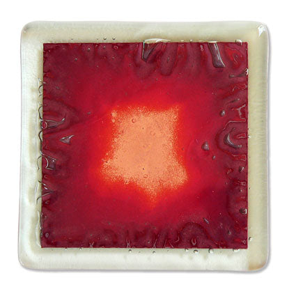 Romana Red Handmade Glass Coaster