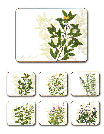 Kitchen Herbs 6 Coaster Set