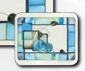 Sapphire Rose 6 Coaster Set
