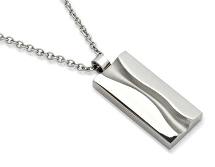 Contemporary Stainless Steel Pendant