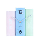 Book Lovers Table Clock In Pastel Shades