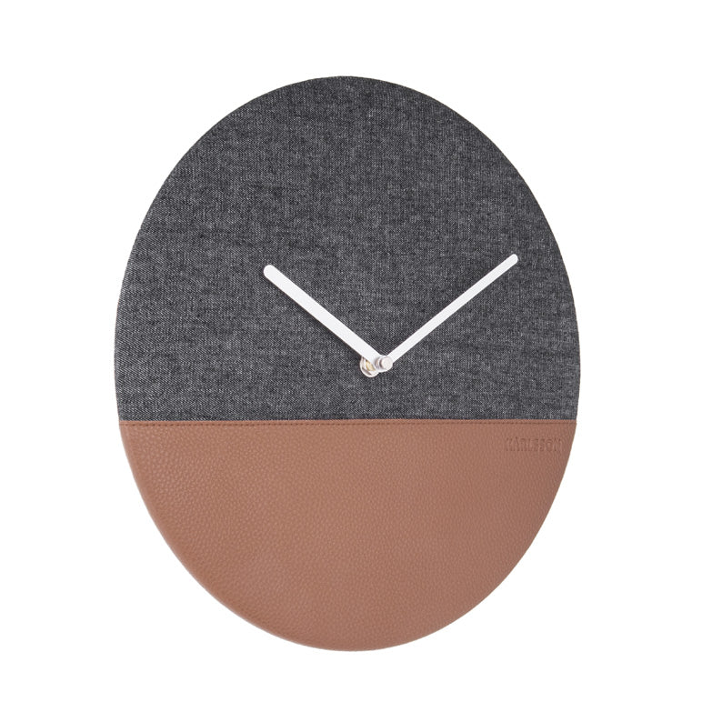 Trendy Leather And Grey Jeans Wall Clock