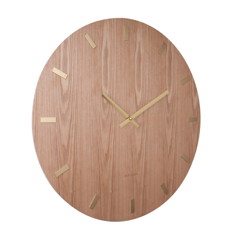 Extra Large Wood Wall Clock With Ash Veneer