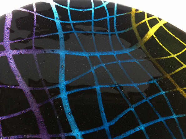 Spider Web Fused Glass Bowl