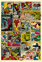 Comic Book Strip Statement Wall Wallpaper Mural - 5Ft X 7.6Ft!! - Priced To Clear