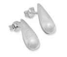 Pearl Set Teardrop Silver Earrings