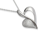 Contemporary Heart Silver Pendant