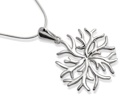 Abstract Wild Branch Design Silver Pendant