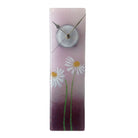 Purple Daisy Fused Glass Wall Clock