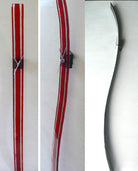 Long Red Stripes Fusion Glass Wall Clock