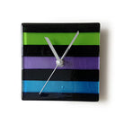 Rainbow Stripe Small Square Wall Clock